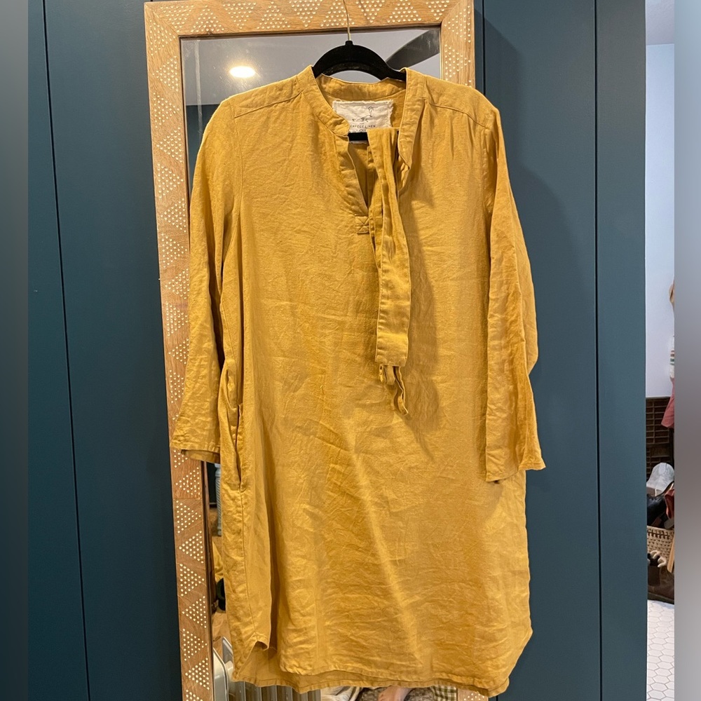 Not perfect linen French boyfriend tunic dress